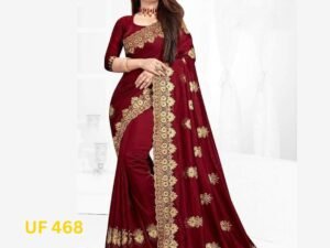 indian-vichitra-silk-saree-high-quality-embroidery-work-on-blouse